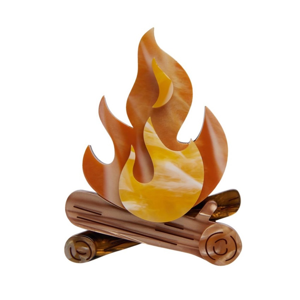 Campsite Comfort Campfire Brooch